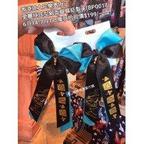 (瘋狂) 香港迪士尼樂園限定 愛麗絲 造型緞面蝴蝶結髮束 (BP0017)